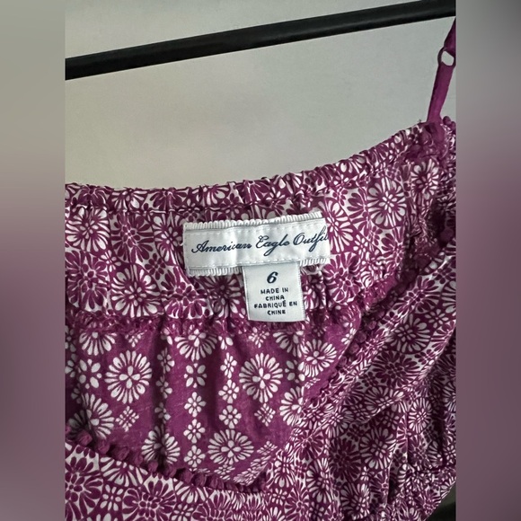 American Eagle Outfitters Purple Ruffled Tiered Sundress, purple maxi dress - Picture 6 of 11